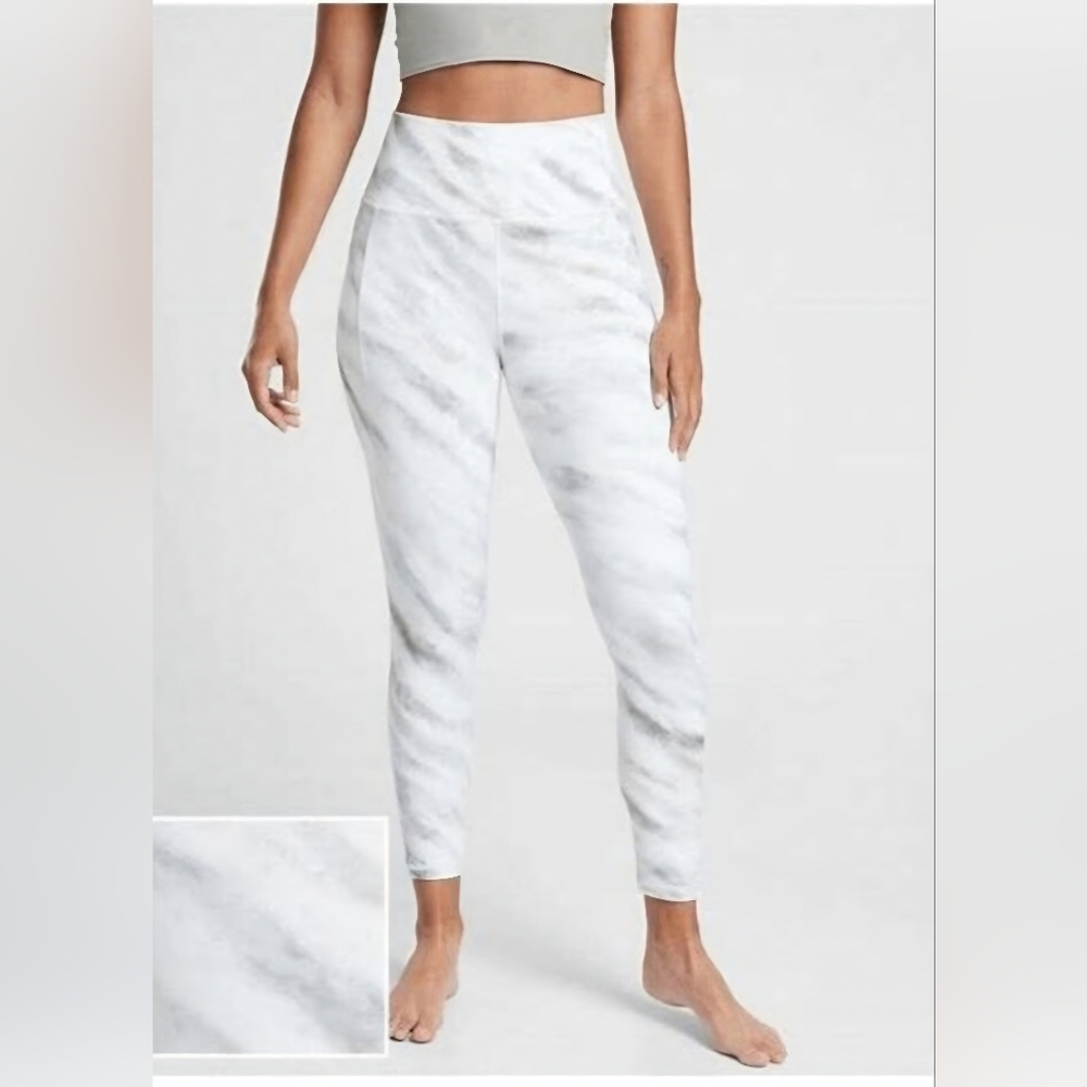 Athleta White Marble Leggings